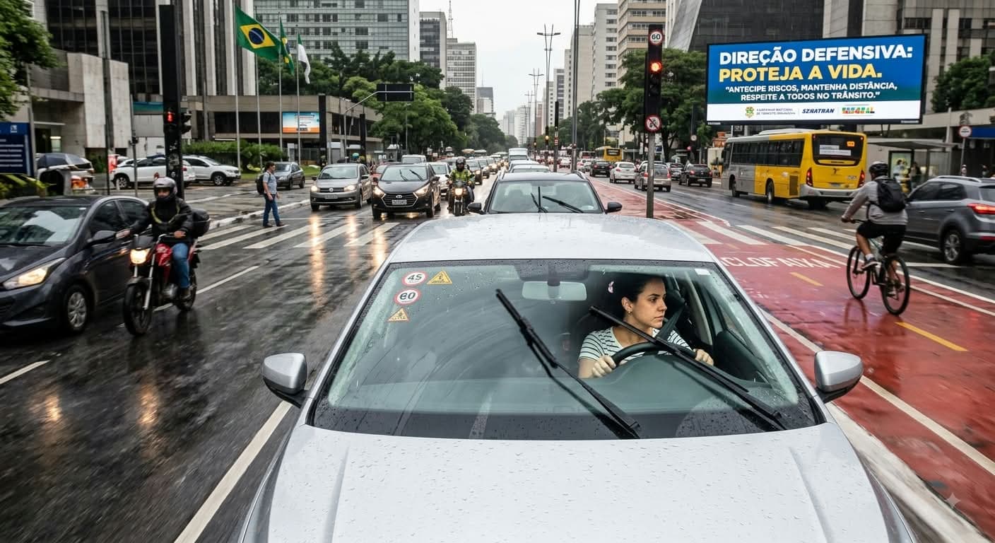 Direção Defensiva: os cinco pilares da condução segura previstos na legislação de trânsito brasileira