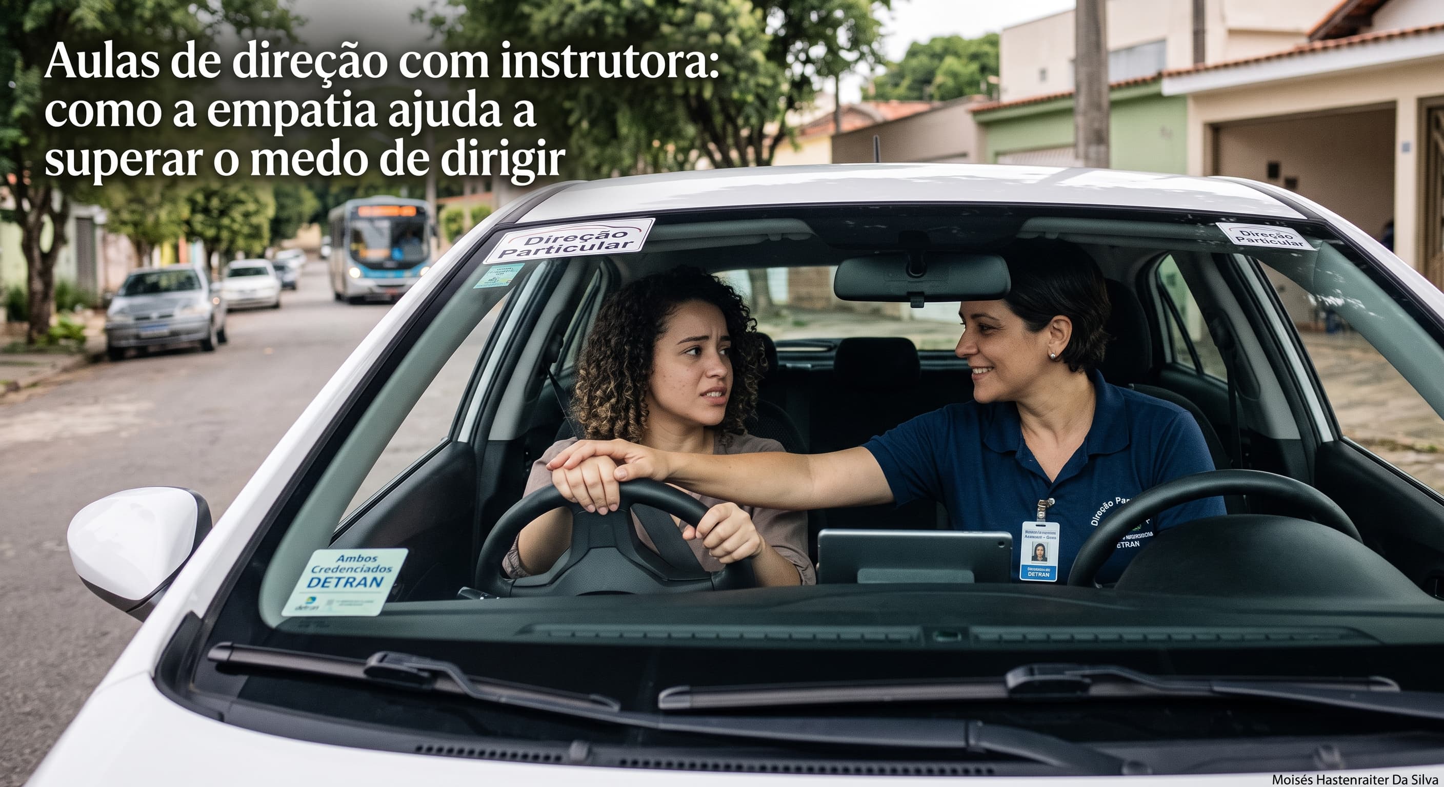 Capa do artigo: Aulas de direção com instrutora: como a empatia ajuda a superar o medo de dirigir